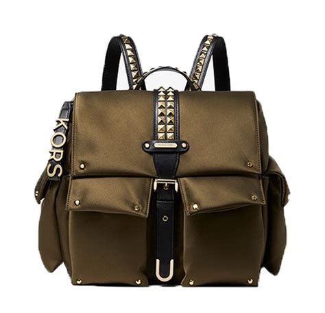 Olivia Medium Studded Satin Backpack 